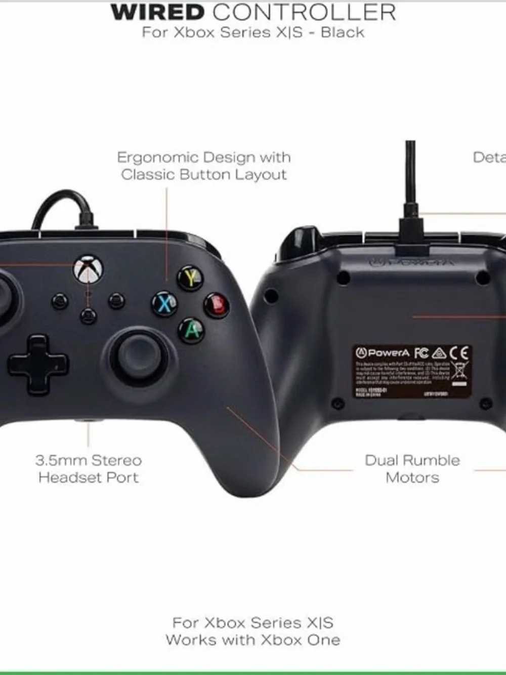 Xbox Wired Controller - Black
